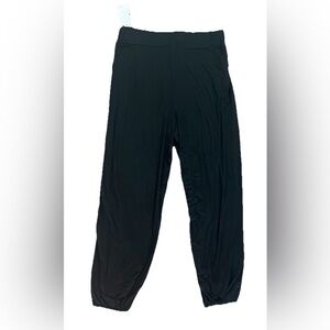 Women's Sexy Open-Side, Slouch-Leg Pants Black Close-Fit Ankle (0598)